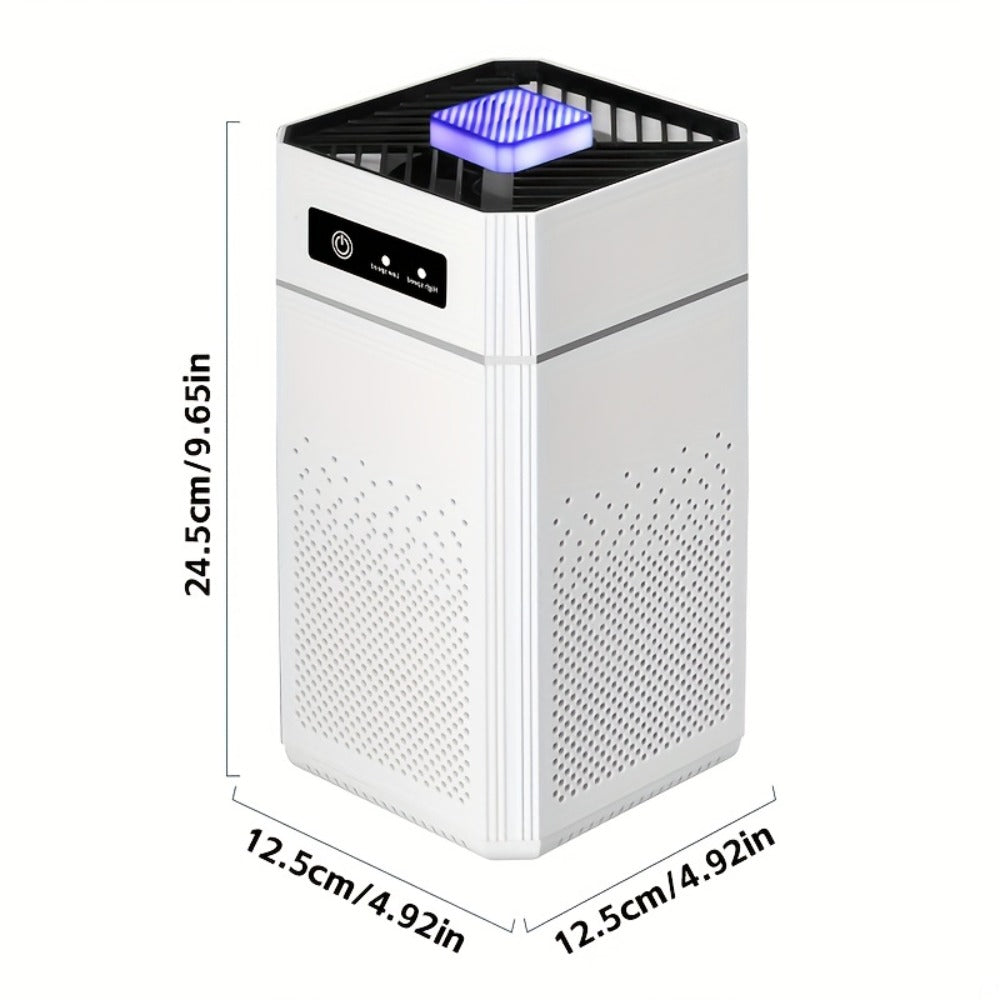 Portable Negative Ion Air Purifier with HEPA Filter, USB Powered Desktop Air Cleaner Removes Odors Dust Smoke Pollen, 51-150 m3/h Airflow, Compact Air Purifier for Bedroom Office Car Travel
