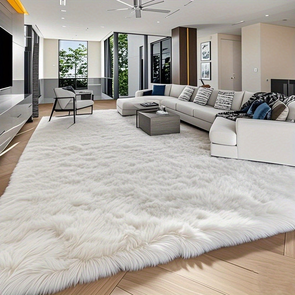 Fluffy Area Rug 8x10 Large Plush Shag Rug for Living Room Bedroom Non-Slip Soft Fuzzy Carpet Modern Home Decor Floor Mat Teen Dorm Room Decor