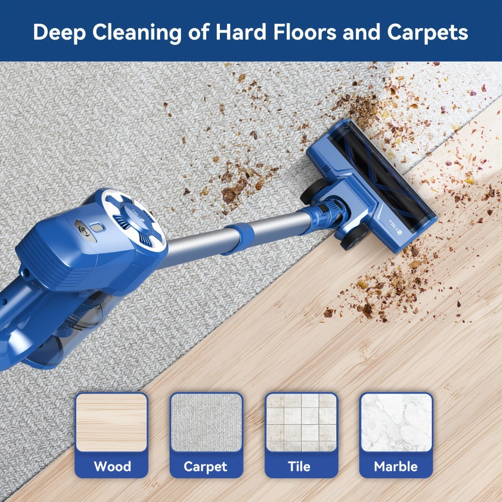 Cordless Vacuum Cleaner for Home ¨C Corded & Cordless 2-in-1, 180¡ã Foldable, LED Brush, High Suction, 40-Min Runtime, 38.58oz Dust Cup for Hardwood Floors, Seniors & Pregnant Women