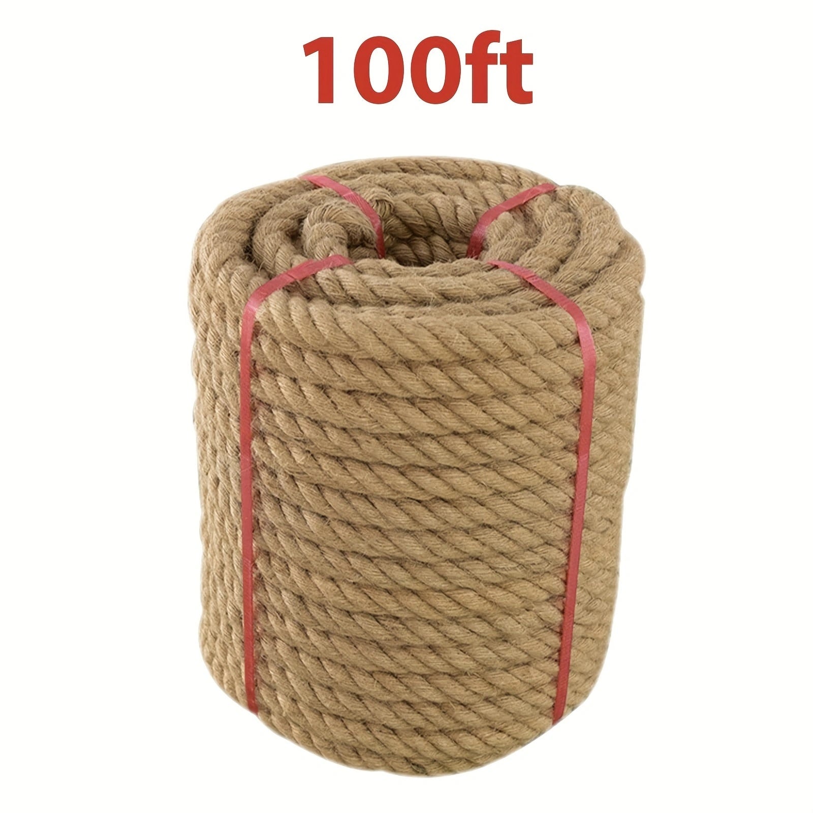 Manila Rope Natural Jute Twisted Hemp Rope ¨C 3/4¡± 1¡± 1-1/4¡± 1.5¡± Thick Heavy Duty Outdoor Rope for Swing Bed Hammock Railing Crafts Tug of War Landscaping Gardening Bundling Home Decor