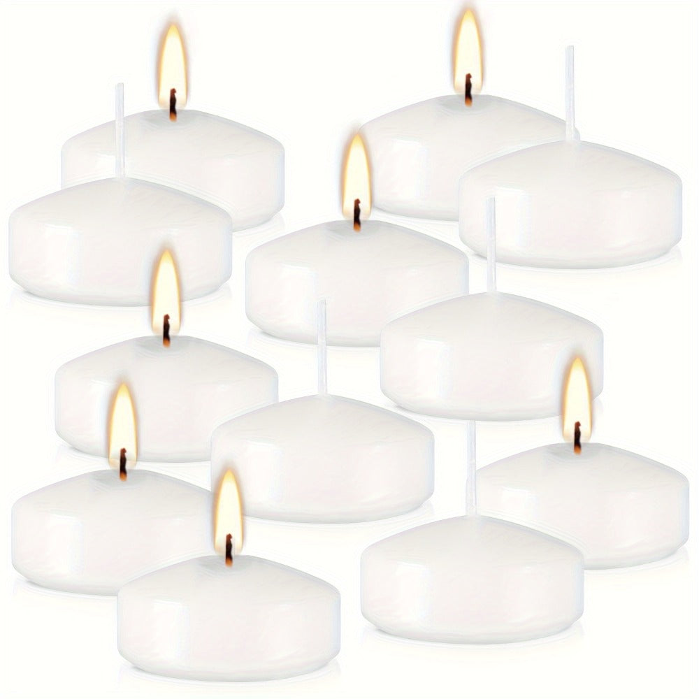 Floating Candles 2 Inch ¨C 50 Pack White Paraffin Wax Candles for Wedding, Birthday, Valentine's Day, Halloween & Christmas Table Centerpiece Decor