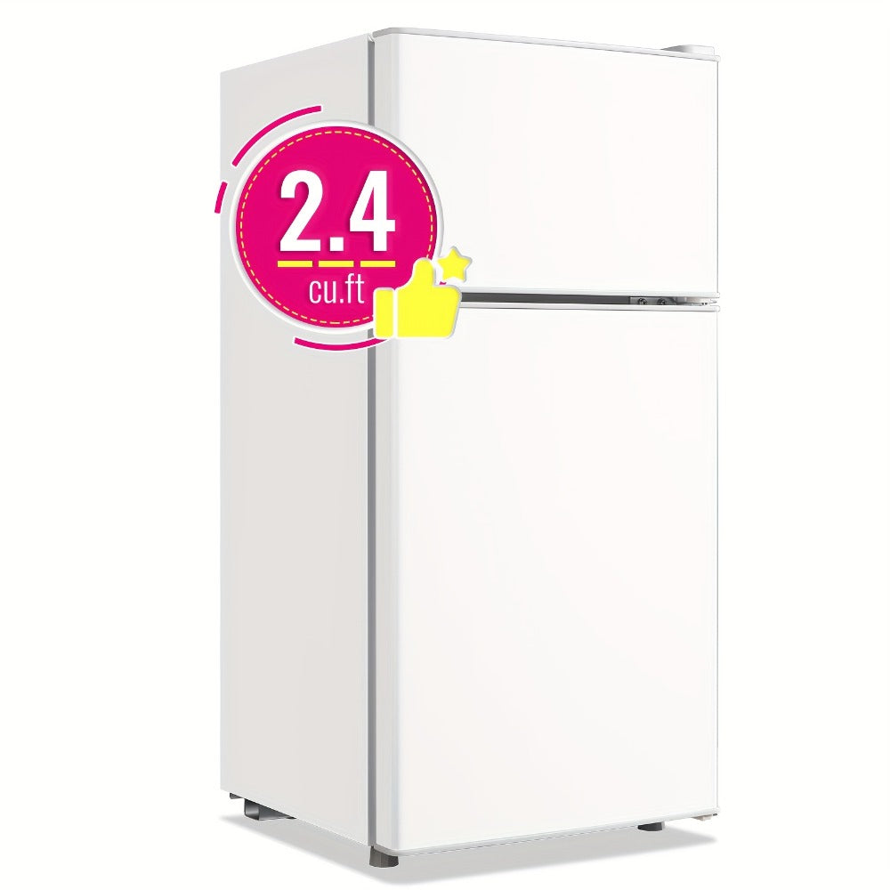 Compact Refrigerator, 3.2 Cu Ft Single Door Mini Fridge with 4-Layer Storage, Removable Shelves, Crisper Drawer & Adjustable Temperature ¨C Quiet Energy-Efficient Small Fridge for Dorm, Office, Apartment and Bedroom
