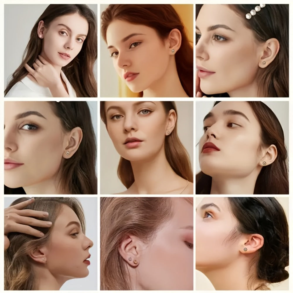 Ear Piercing Tool Set Reusable - Safe Ear Piercing Kit with Ear Studs, Professional Piercing Gun for Home & Salon Use, Unisex, Hypoallergenic Ear Studs Included, Multiple Combination Options