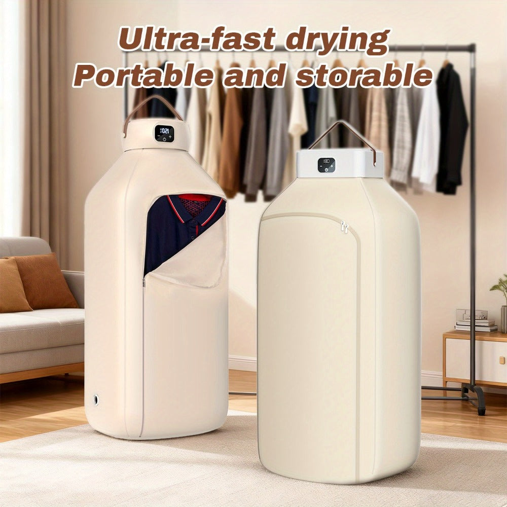 Foldable Clothes Dryer Smart Touch Screen Two-Speed Control Timer Function with Dry Bag Quick Drying Compact Design for Apartments Dorms RVs Home Upgraded Economic