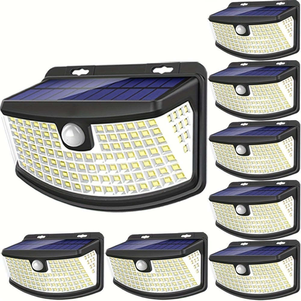 Solar Step Lights Outdoor 120 LED Motion Sensor ¨C 270¡ã Wide Angle IP65 Waterproof Wall Light with 3 Modes | 18-Hour Solar Powered Stair Light for Pathway, Fence, Garage & Deck | 4/6/8 Pack