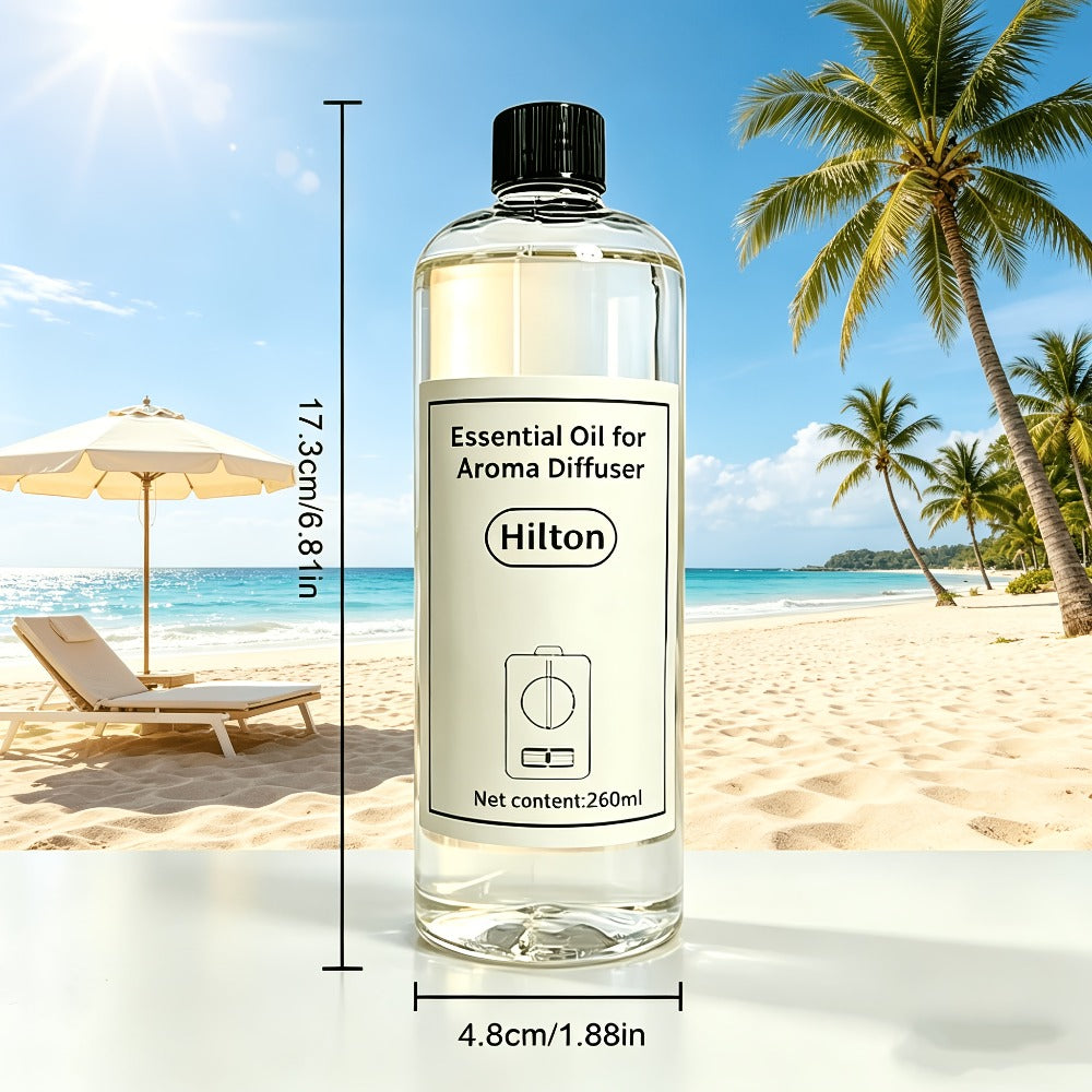 Large Capacity Essential Oil 8.79oz ¨C Premium Long-Lasting Floral Fragrance, Leak-Proof, Diffuser Compatible | Hilton, Shangri-La, Gardenia, Lavender, Ocean