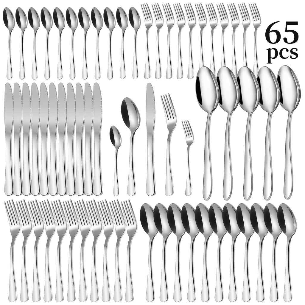 84-Piece Golden Cutlery Set Service for 12 | Knife Fork Spoon Set for Family Gatherings Camping BBQ Kitchen Utensils