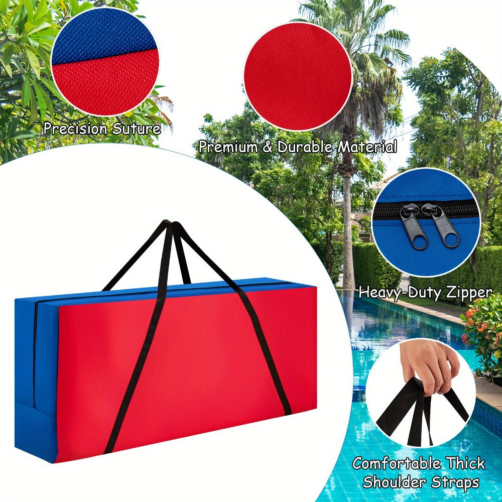 Jumbo 4 in a Row Game Storage Bag Carrying Bag for Giant Connect 4 Game Set Oxford Cloth Shoulder Strap Large Capacity Fits 33x13x29 Game Set Blue Red