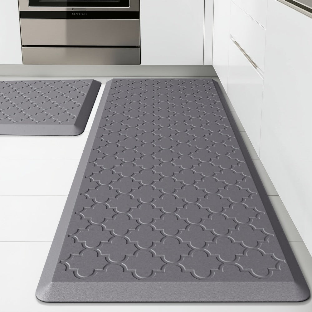 Anti Fatigue Kitchen Mat Set 2 Piece Cushioned Non-Slip Standing Mat for Kitchen Sink Office Laundry Floor Comfort