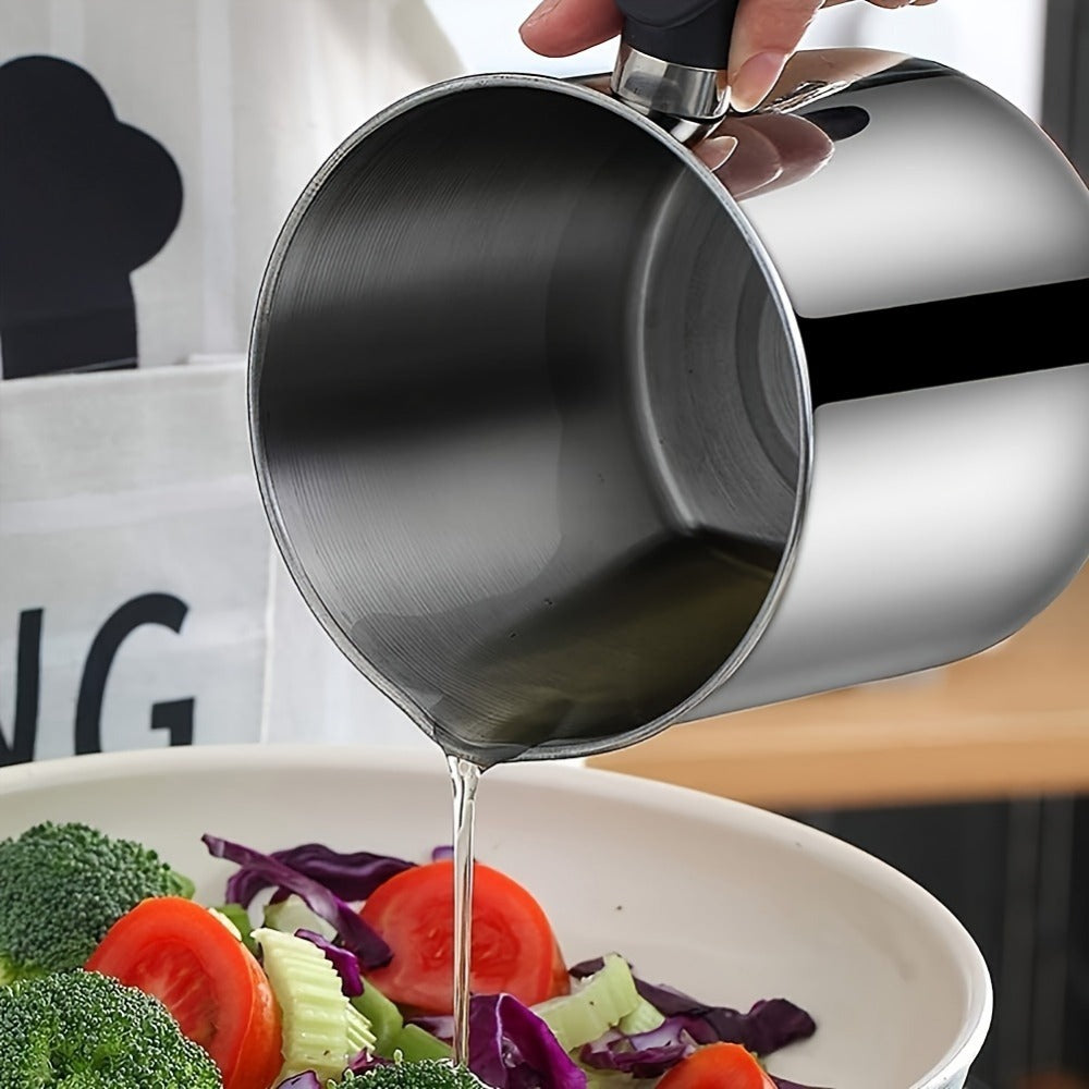 Grease Container with Strainer Stainless Steel BPA Free - Kitchen Bacon Fat Storage Can with Easy Pour Handle for Cooking Oils and Fats, Essential Kitchen Accessory