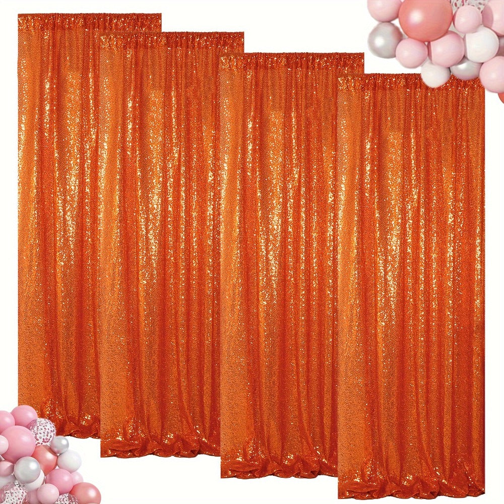 Sequin Backdrop Curtain for Party Wedding - 4x8ft Shimmering Glitter Curtain for Birthday Photo Booth Stage Decoration, Easy Hang, Multi-Color