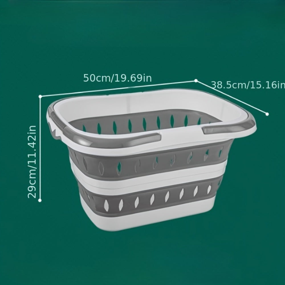 Large Folding Laundry Basket Wall Hanging ¨C Plastic Collapsible Clothes Storage Basket for Bathroom, Bedroom & Household Use ¨C Space-Saving Wall-Mounted Hamper, Thoughtful Gift