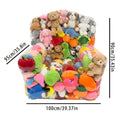 Large Transparent Plush Toy Storage Bag with Zipper Closure Stuffed Animal Organizer Bean Bag Chair Cover Openable Filling 100x90cm Clear Display Bag
