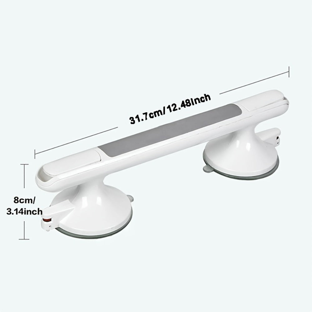 Safety Grab Bar for Seniors - Suction Cup Handrail for Bathroom, Non-Slip Bathtub Rail, Elderly Assist Handle, No Drill Wall Bar for Shower, Toilet, Kitchen Support