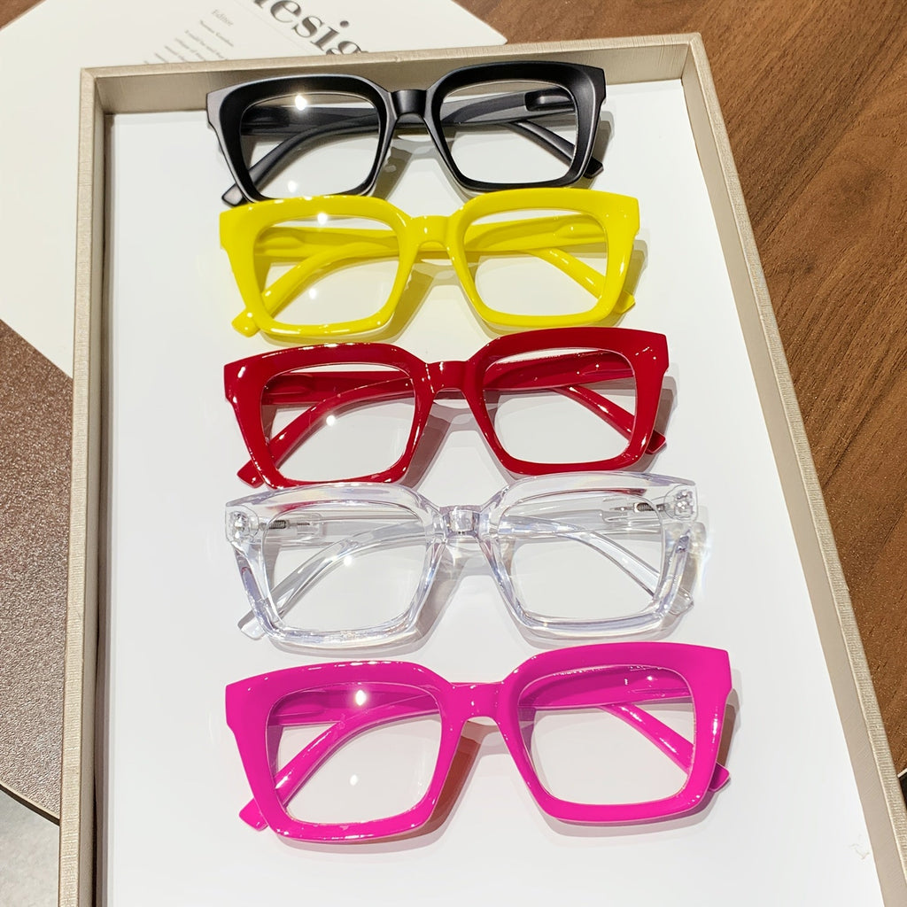 5pcs Candy Color Square Anti-Blue Light Glasses ¨C Unisex Party Eyewear for Women & Men