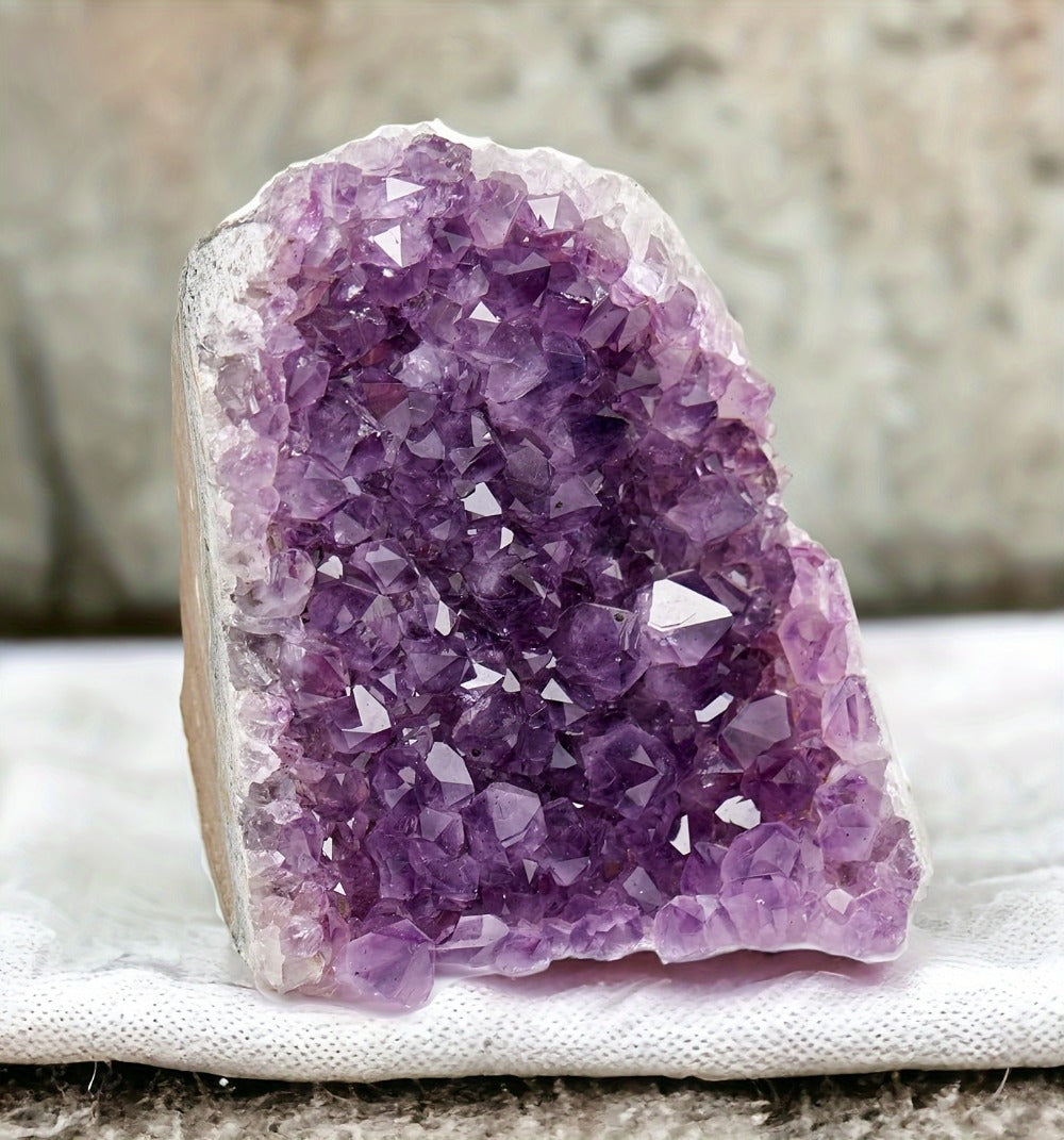 Amethyst Crystal Cave Cluster Natural Uruguayan Polished Edges Geode Home Office Decor Meditation Healing Crystal Birthday Holiday Hanukkah Thanksgiving Gift