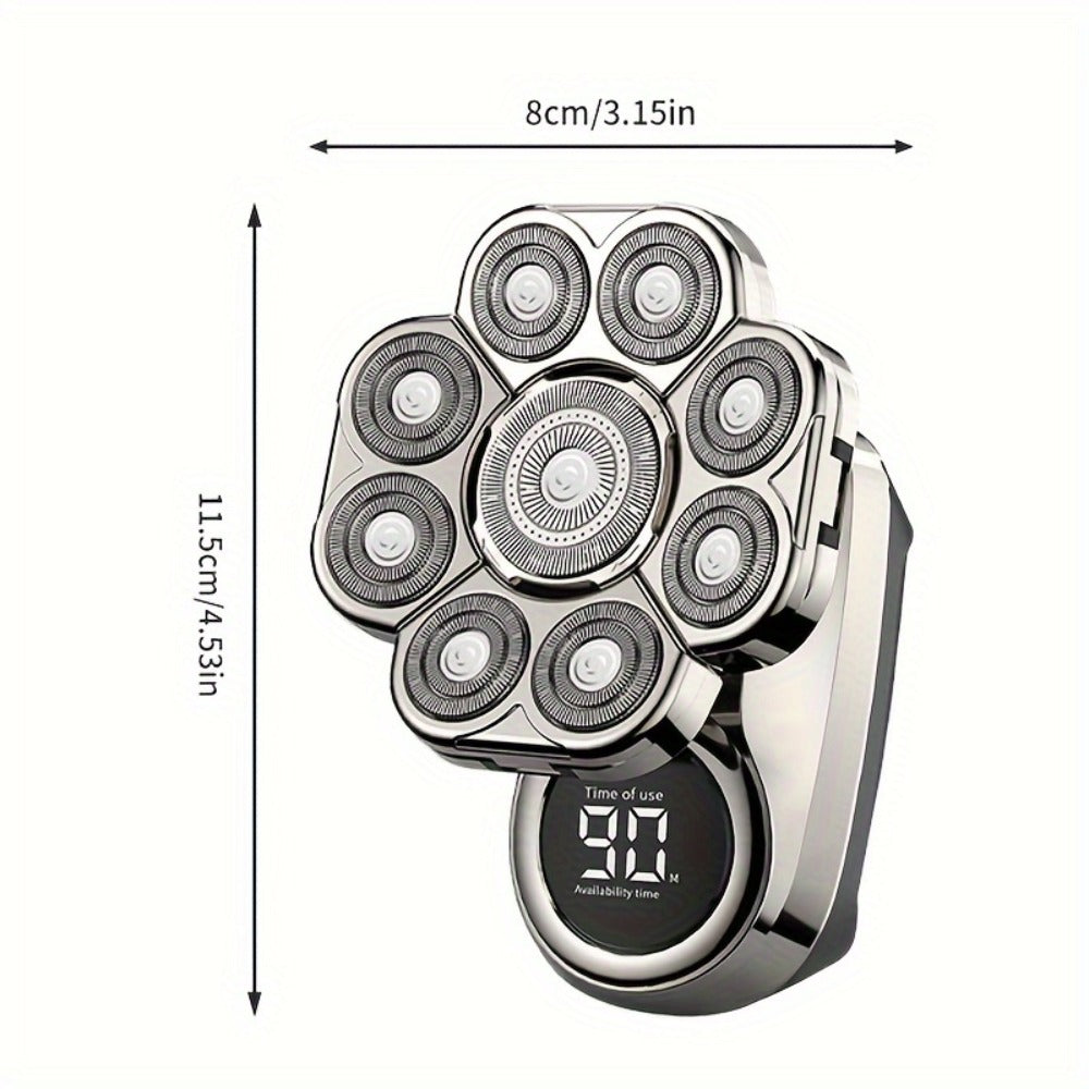 9D Electric Head Shaver for Bald Men ¨C 5-in-1 Cordless Rechargeable Bald Head Razor & Grooming Kit for Home and Travel