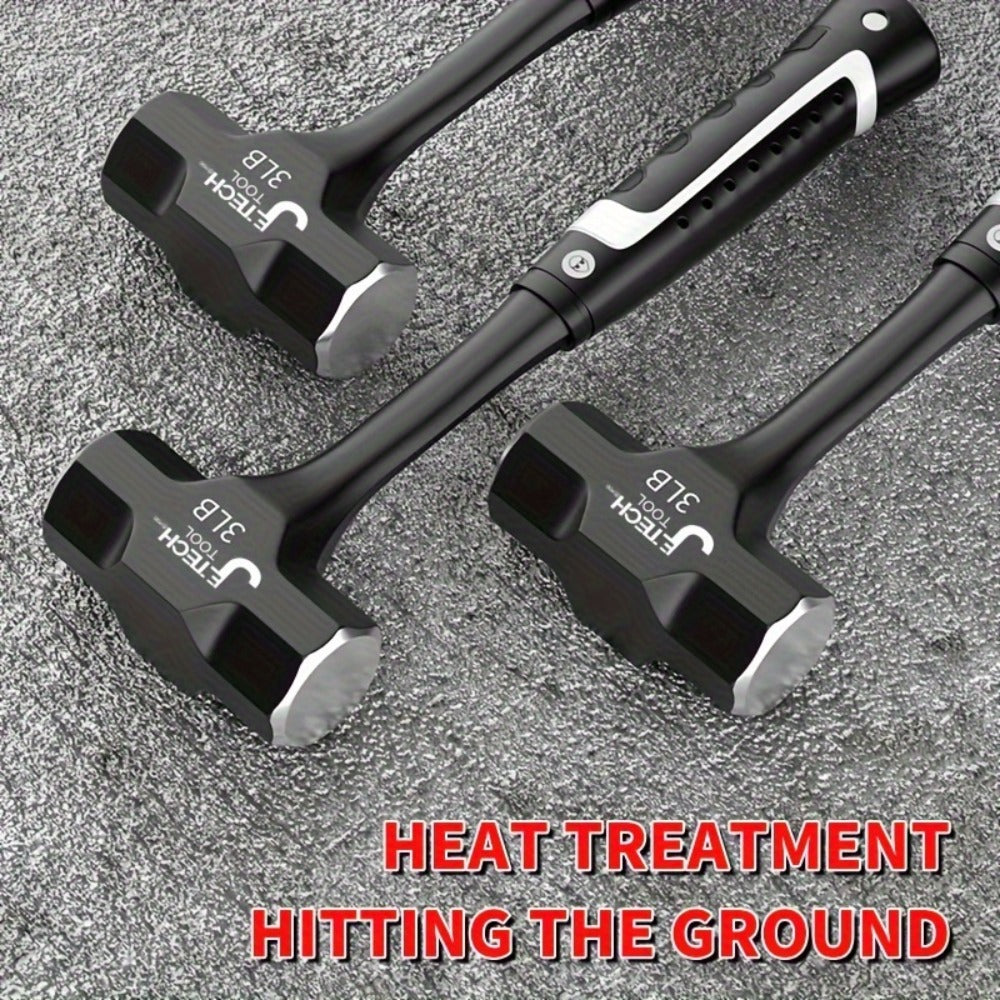 Octagonal Hammer 2/3/4 LB ¨C Heavy-Duty Non-Slip Handle, Professional Masonry & Demolition Sledge Hammer for Stone, Concrete, Construction & DIY Home Projects