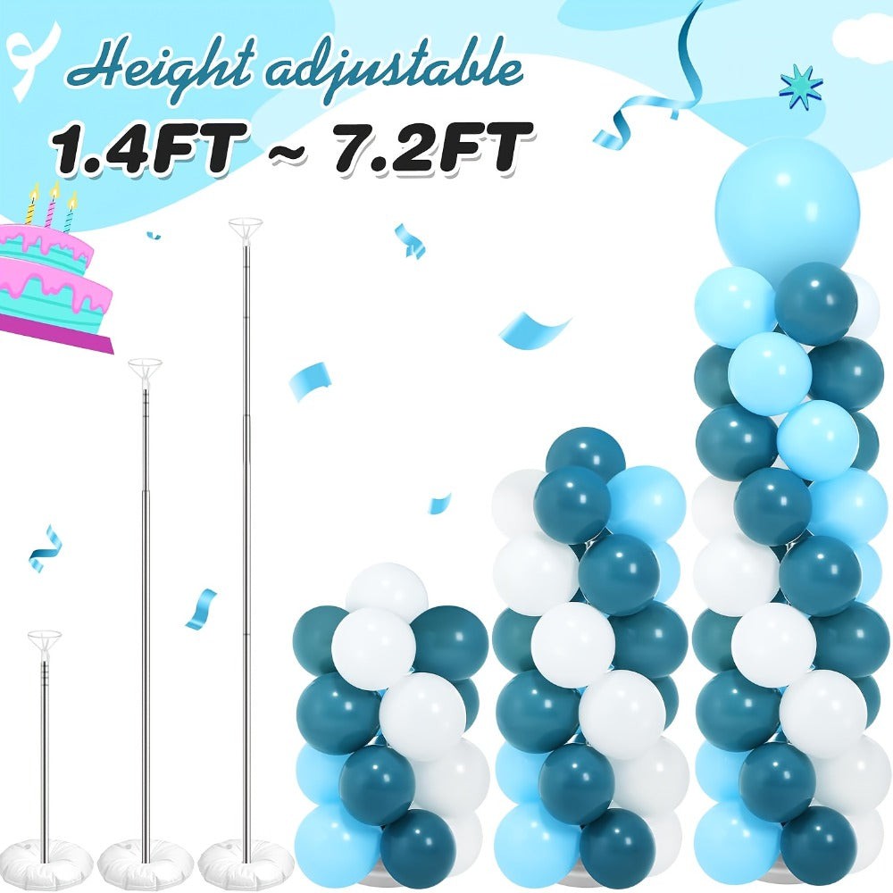 Balloon Column Stand Kit Set of 2 7Ft Adjustable Metal Arch Stand for Party Wedding Birthday Graduation Christmas Decor