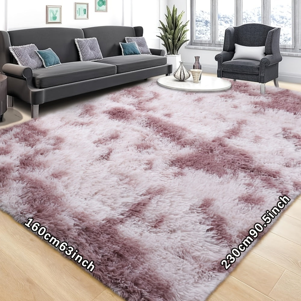 Tie Dye Plush Area Rug - Ultra Soft Thick Fluffy Durable Carpet for Living Room & Bedroom | Easy Care Portable Sofa & Coffee Table Floor Mat | Holiday Home Decor Gift Rug 63¡±x90¡± Multiple Colors