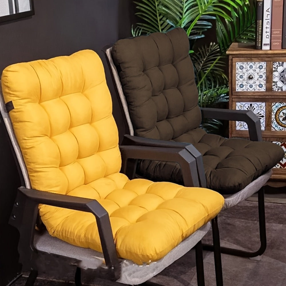 Outdoor Lounge Chair Cushion Set 1 or 2pcs Polyester Soft Machine Washable with Straps Full Back Support for Garden Patio Furniture Indoor Outdoor Seating Multiple Colors
