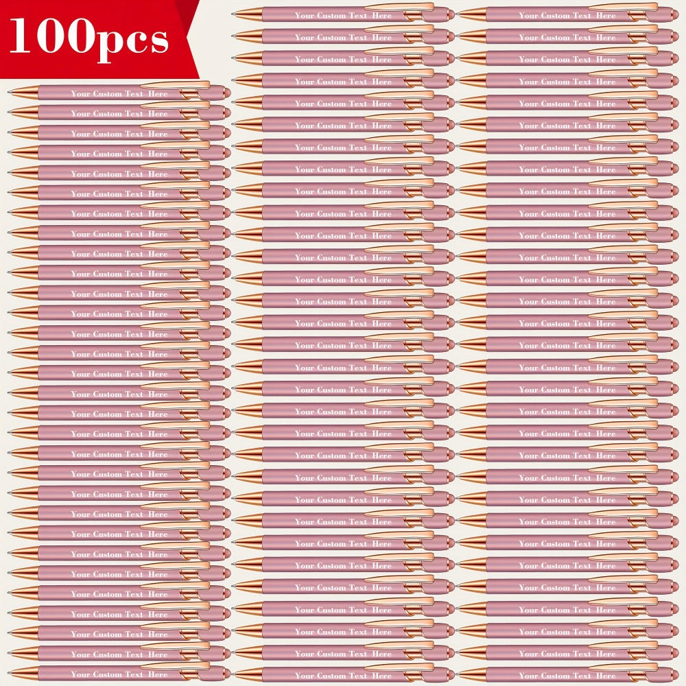 Custom Engraved Ballpoint Pen Set 100pcs, Personalized Metal Luxury Pens Bulk, Engraved Writing Instruments for Wedding, Corporate Gifts, Graduation, Birthday, Christmas, Anniversary & Party Favors ¨C Red, Black, Purple, Gold, Blue