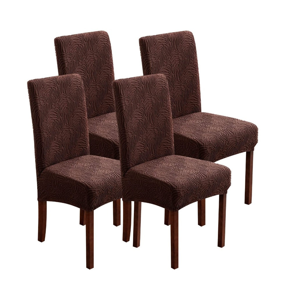 Dining Chair Covers Stretch Jacquard Slipcovers Removable Washable Chair Protector for Kitchen Hotel Restaurant Set of 4 or 6