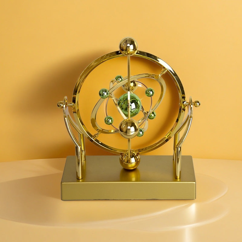 Perpetual Motion Pendulum Desk Decor - Cosmic Swing Solar System Planets Atomic Model Science Demonstration Self-Running No Battery Office Home Physics Gift