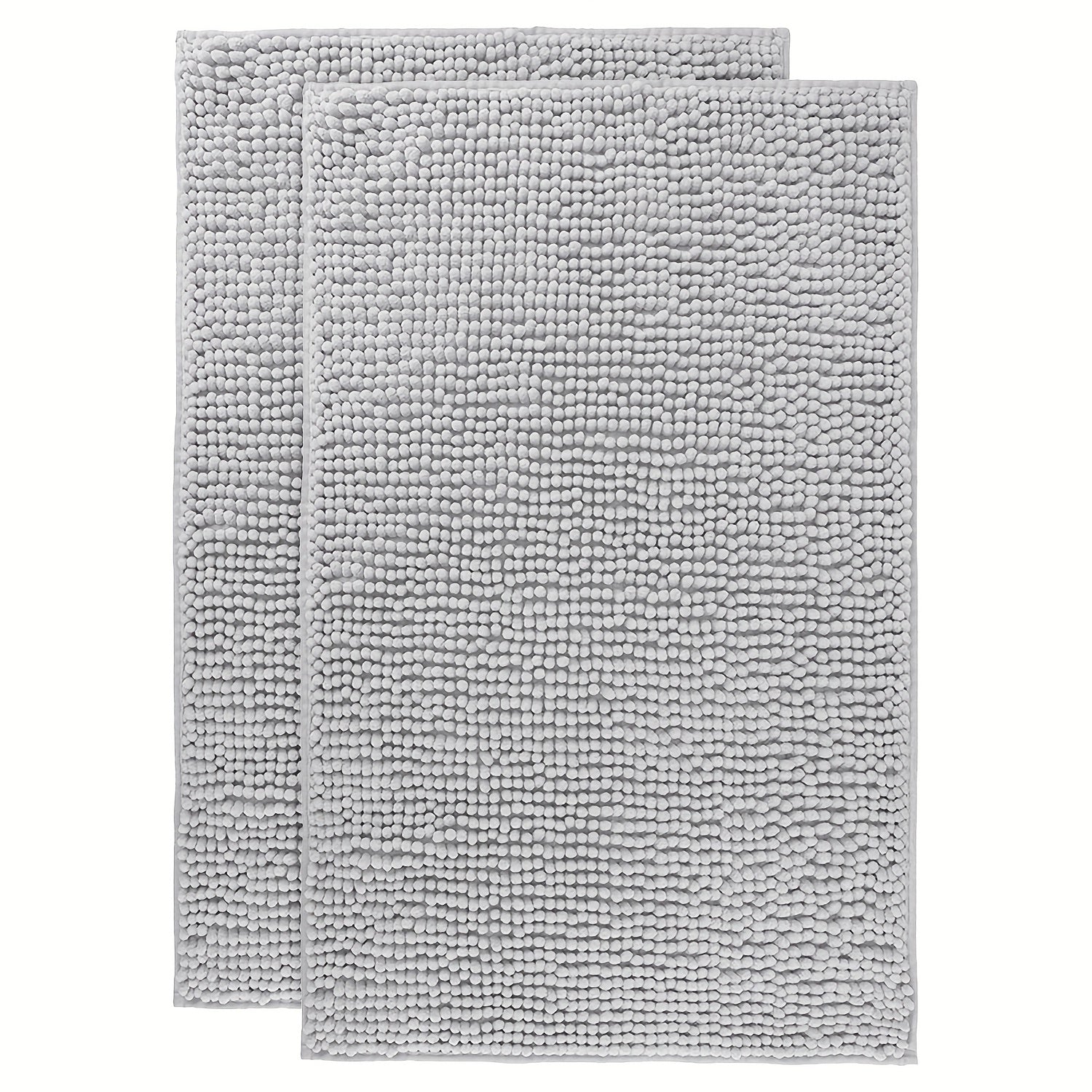 Chenille Bath Rug Extra Thick Soft Absorbent Non-Slip Bathroom Mat Machine Washable, Multiple Sizes & Colors