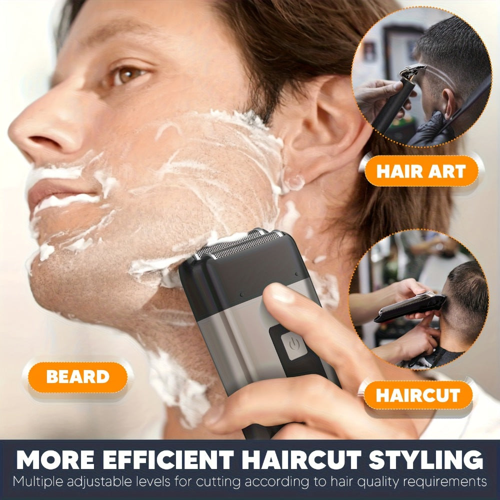 Barber Haircutting Kit Men's Shaving Set USB Rechargeable Gift Box - 1 & 3 Piece Options, Hair Clipper for Home & Salon, Perfect Gift for Boyfriend, Husband, Father's Day, Birthday & Holiday