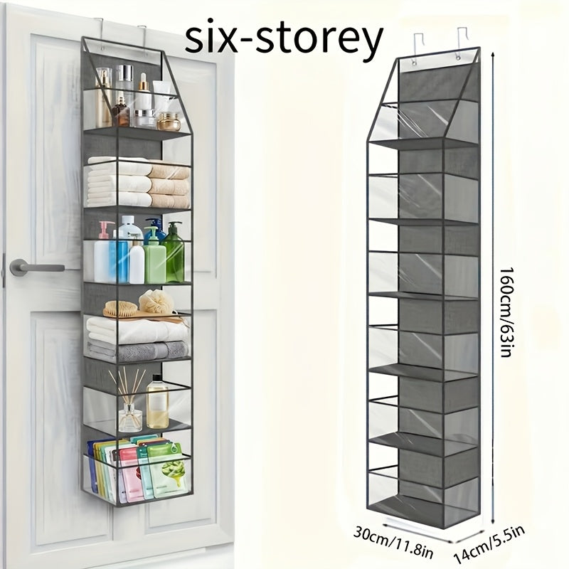Hanging Storage Bag 4 & 6 Layer Foldable Non-Woven Organizer for Bedroom Bathroom Office Nursery Space Saving
