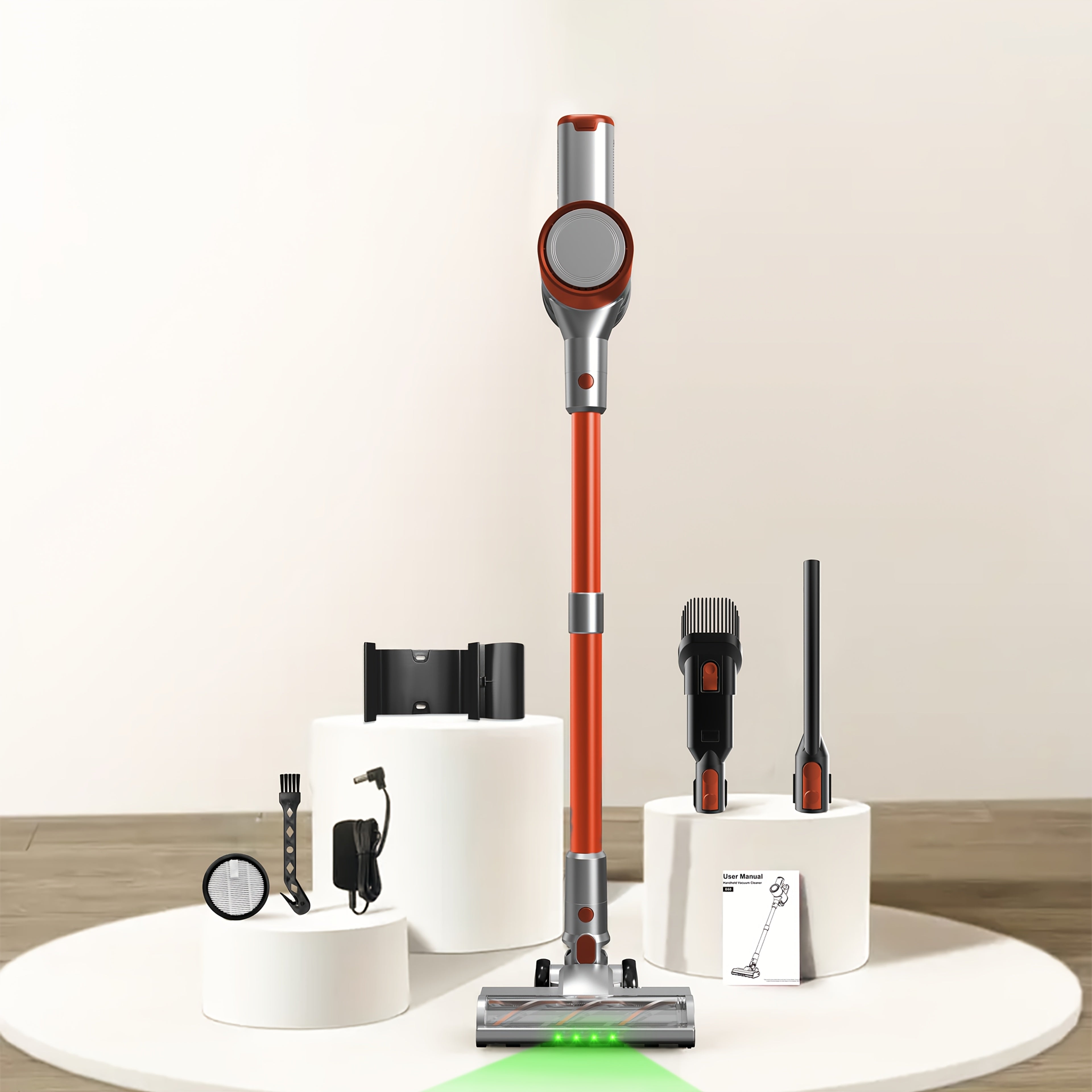 Stick Vacuum Cleaner 70Kpa MAX Suction Cordless & Corded 8-in-1 Handheld Vacuum for Hard Floors, Carpets & Pet Hair - Lightweight with Detachable Battery, LED Display, Up to 45 Min Runtime, Multiple Colors