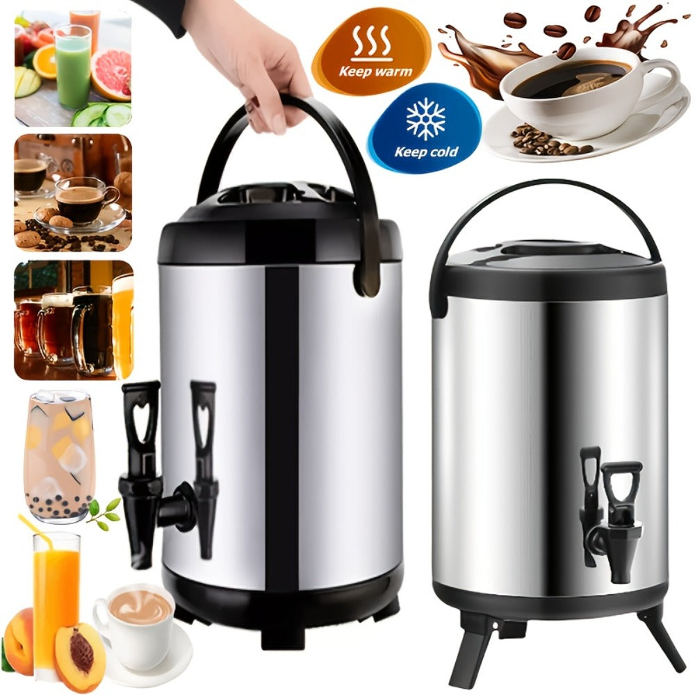 Insulated Beverage Dispenser Large Capacity - Hot & Cold Drink Server for Coffee Tea Juice, Ideal for Home Kitchen Party Catering Travel - 1.59 Gal & 2.11 Gal