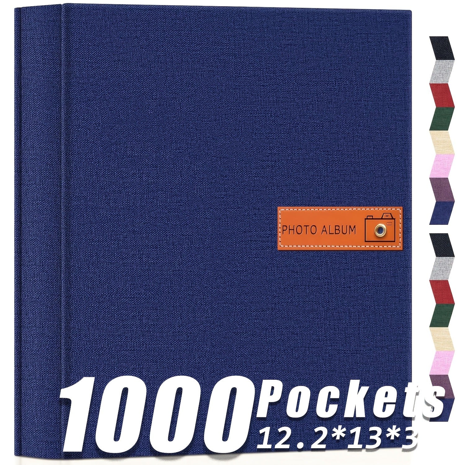 Photo Album 4x6 200 & 1000 Pockets with Label ¨C Linen Hardcover Memory Book for Wedding, Baby, Travel, Anniversary, Birthday & Graduation Gifts