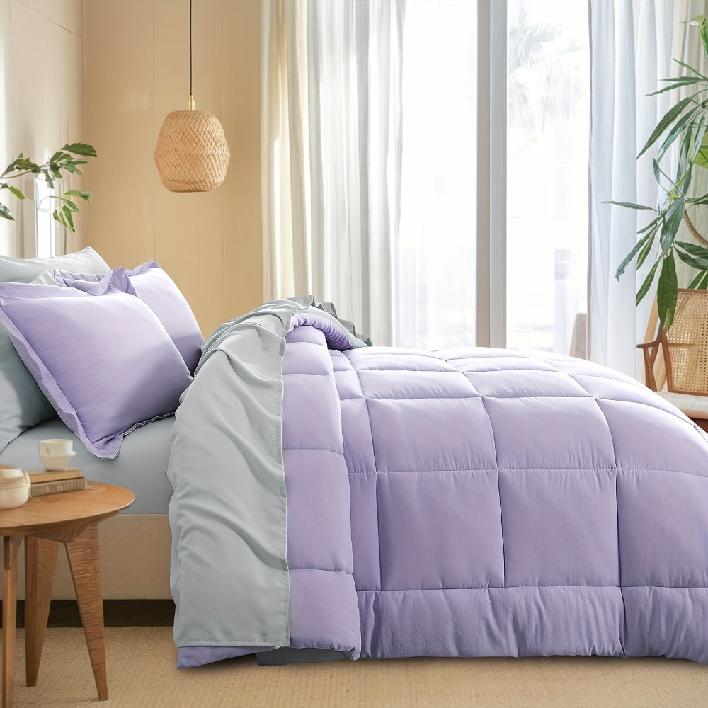 7 Piece Comforter Set Luxury Soft Fluffy Bedding All Season Bed in a Bag with Comforter Fitted Sheet Flat Sheet Pillowcases Hypoallergenic Breathable Easy Care Queen King Twin XL Full