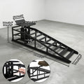 Hydraulic Car Ramps 2-Pack 5T 11050 Lbs High Lift Vehicle Wheel Ramps for Oil Change Tire Service with Supporting Crane Foot Pedal Portable DIY Auto Shop Truck SUV