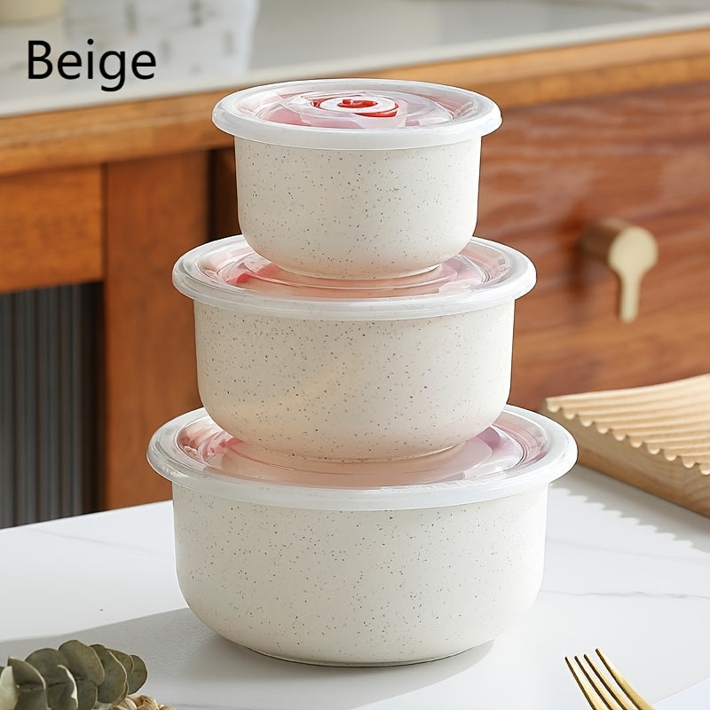 Refrigerator Food Storage Containers Airtight Stackable - Large Capacity Plastic Fridge Organizer Boxes for Fruit, Vegetable, Meat, Eggs & Dumplings, Fresh-Keeping Flip Lid, Easy to Clean, Set of 3/4