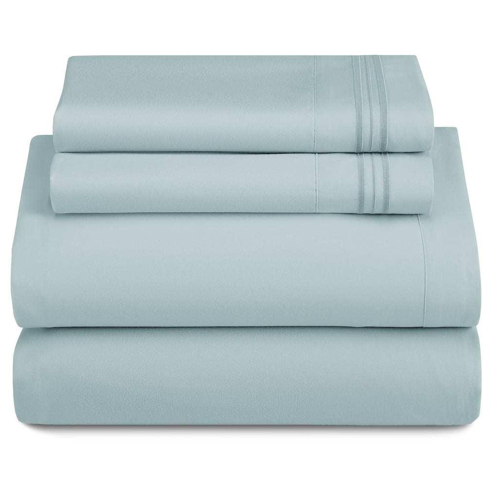 Bed Sheets Set 4-Piece Microfiber 1800 Series Deep Pocket Fitted Sheet Flat Sheet Pillowcases Soft Breathable Wrinkle Fade Resistant Twin Full Queen King Cal King 20 Colors