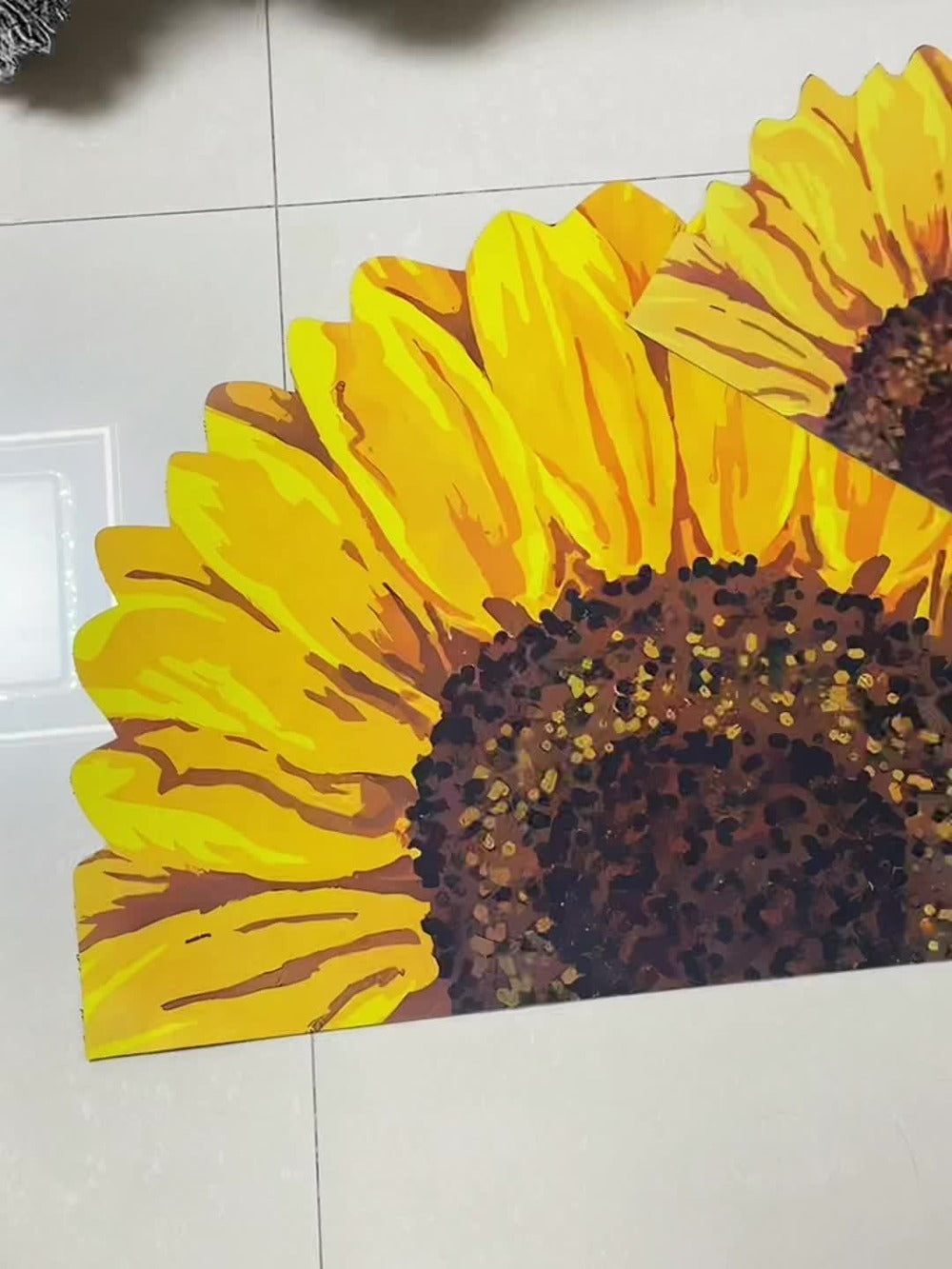 Sunflower Floral Bathroom Mat Non-Slip Super Absorbent Quick Dry Bath Rug Soft Diatom Mud Shower Mat Easy Clean Rubber Backed Floor Mat for Tub Shower Home Decor
