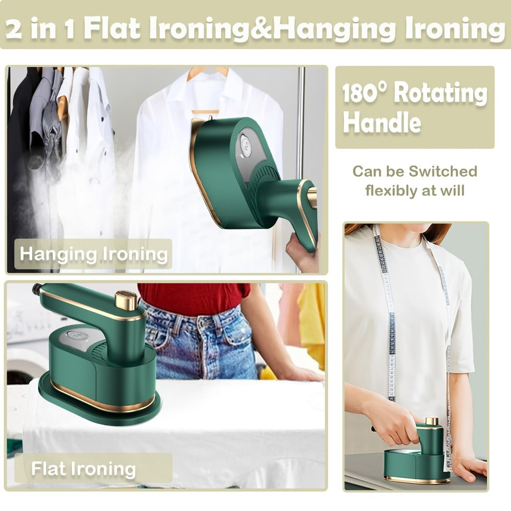 Portable Travel Clothes Steamer Mini Handheld Garment Steamer Iron for Clothes Fast Heat-Up Wrinkle Remover for Home Dorm College Travel Suitcase-Friendly Compact Design