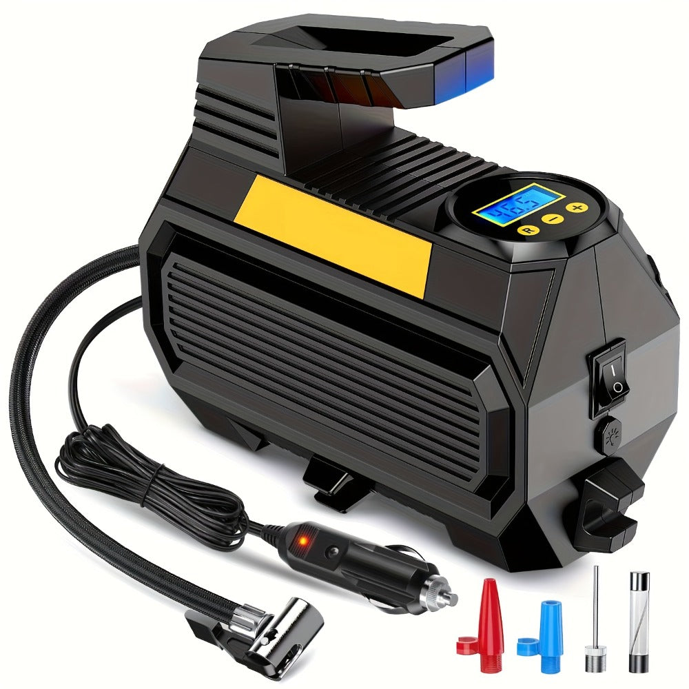Portable Tire Inflator Air Compressor 12V DC 150PSI ¨C Auto Shut-Off Digital Pressure Gauge LED Light Air Pump for Car SUV ATV Bicycle Motorcycle Balls