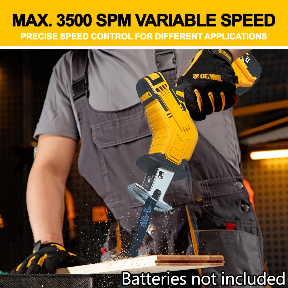 Reciprocating Saw Brushless Cordless for DeWalt 20V Battery ¨C 0-3500 SPM Variable Speed, Tool-Free Blade Change, 4 Saw Blades Included, for Wood, Metal & PVC Cutting (Battery Not Included)
