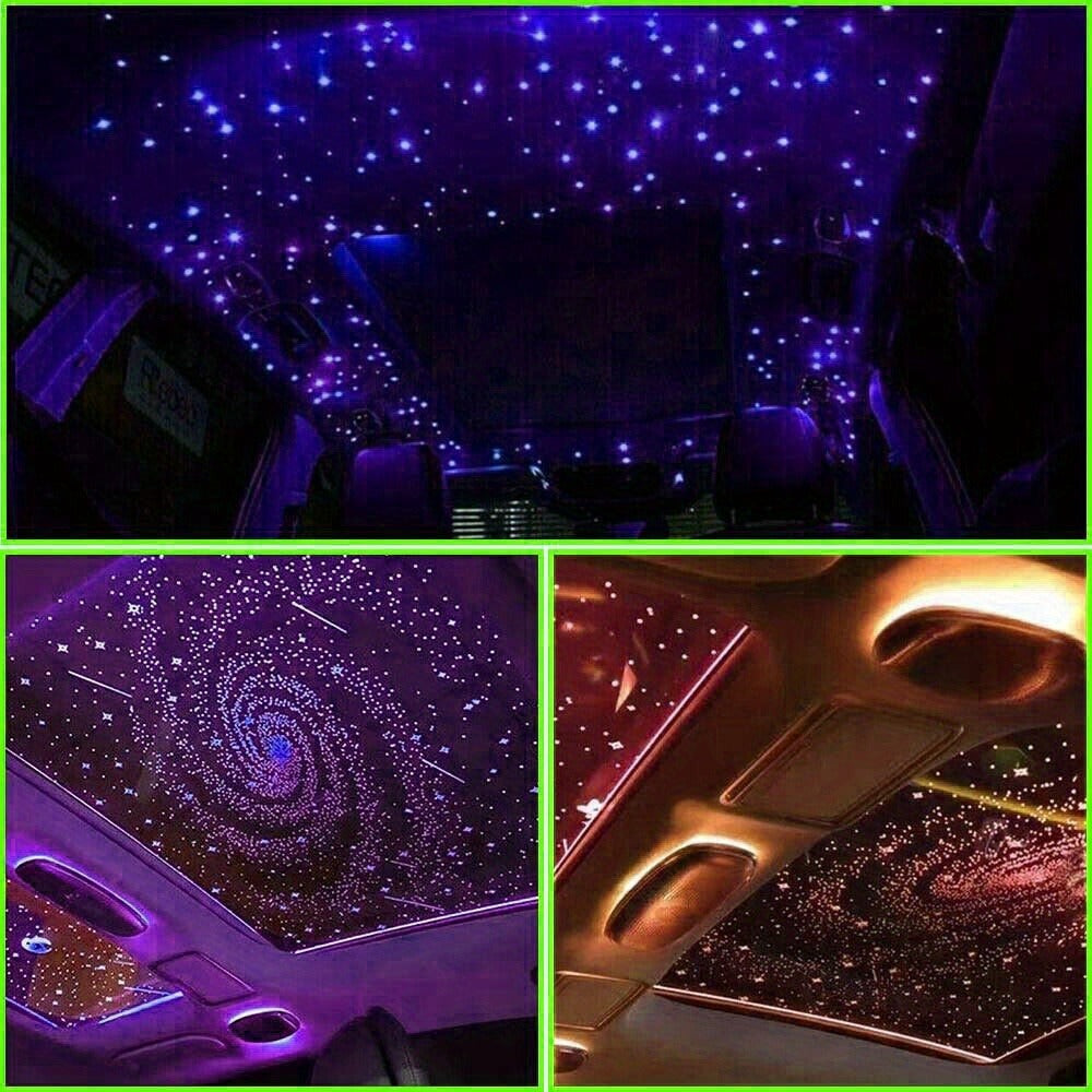 Fiber Optic Star Ceiling Light Kit 1000pcs, 0.5mm x 78.74¡± RGBW Car Roof Headliner Starlight Kit with App & 24-Key Remote Control, Color Changing Twinkle Lights for Car Interior Home Theater Bedroom