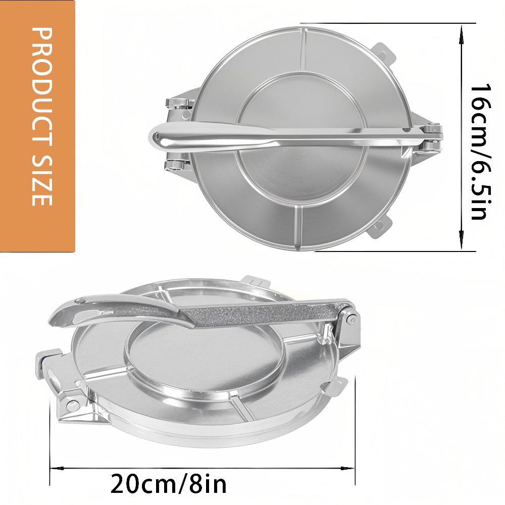 Tortilla Press & Dough Press ¨C 6.5 & 8 Inch Professional Tortilla Maker for Flour & Corn Tortillas, Roti, Quesadilla, Dumpling Wrapper, Flatbread ¨C Heavy Duty Cast Iron Style Kitchen Tool