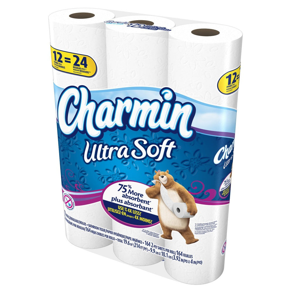 Charmin Ultra Soft Toilet Paper Mega Roll - 2-Ply 200 Sheets per Roll, Soft & Strong Bath Tissue, Available in Mega, Double, 16ct, 30ct, 328ct Bulk Pack Options for Home, Office & Commercial Use