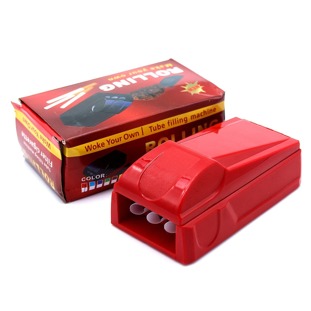 Manual Cigarette Rolling Machine 3-Tube Filler ¨C Portable Durable Plastic Cigarette Roller, Easy-to-Use Tobacco Rolling Tool for Daily Use, Compact Smoke Roller Random Color (1pc)