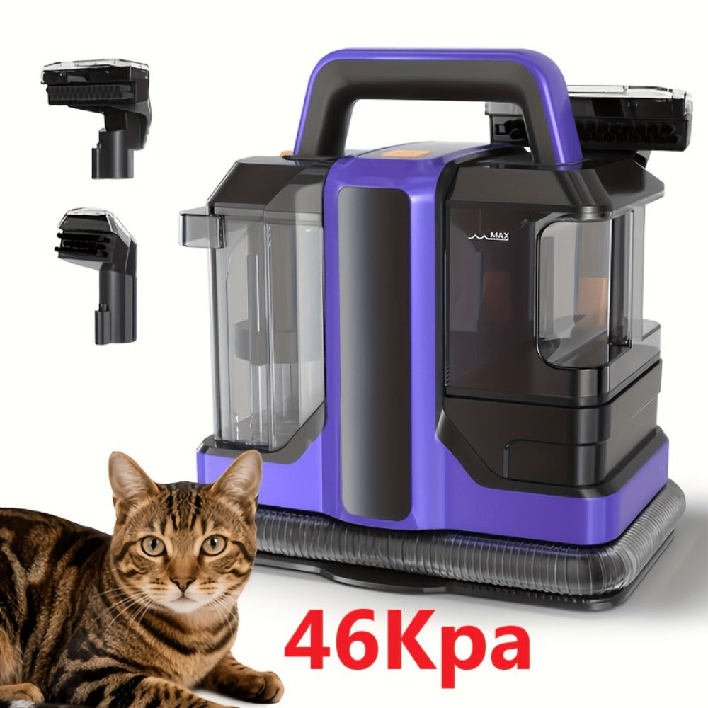 Portable Carpet Cleaner Deep Cleaning Machine with Dual Brushes Powerful Spray for Upholstery Stairs Car Seats Tough Stain Removal