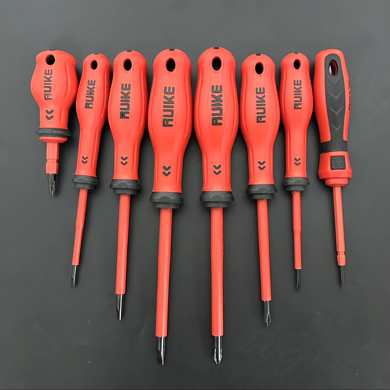 Magnetic Screwdriver Set 8pcs, 4 Slotted & 4 Phillips Non-Slip Handle Precision Screwdrivers, Manual Hand Tool Kit for Electronics, Furniture, Appliances, Car Repair & DIY Projects