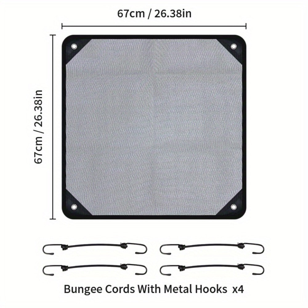 Outdoor Air Conditioner Cover 26¡±x26¡±, Universal PVC Mesh AC Unit Protector, Prevents Leaves Debris Snow, Weatherproof Outdoor AC Cover for Winter Christmas Season