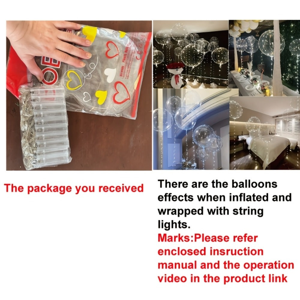 LED Light Up Bobo Balloons with LED String Lights 20pcs Party Decoration Kit ¨C Birthday Wedding Christmas Easter Graduation Decor